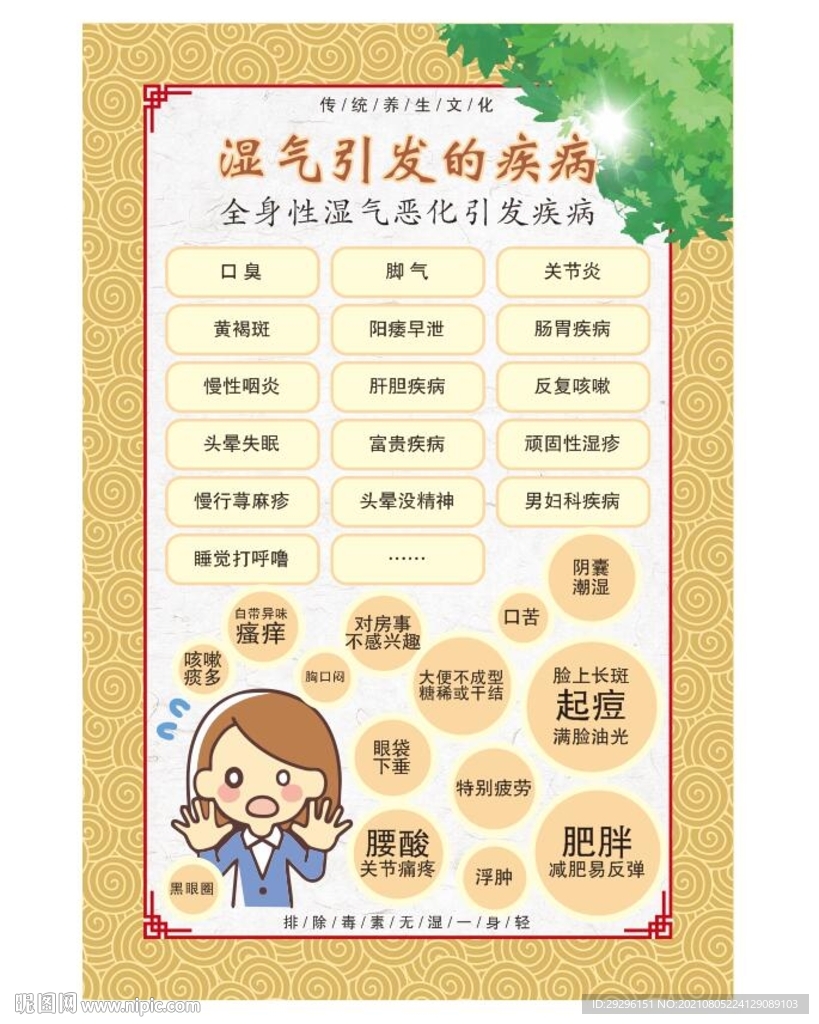 湿气引发的疾病