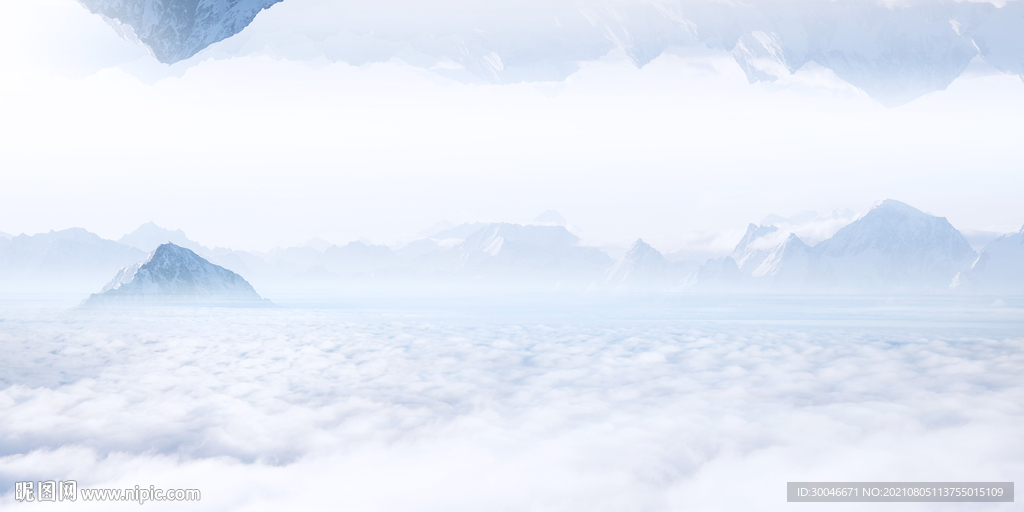 雪山天空大自然背景