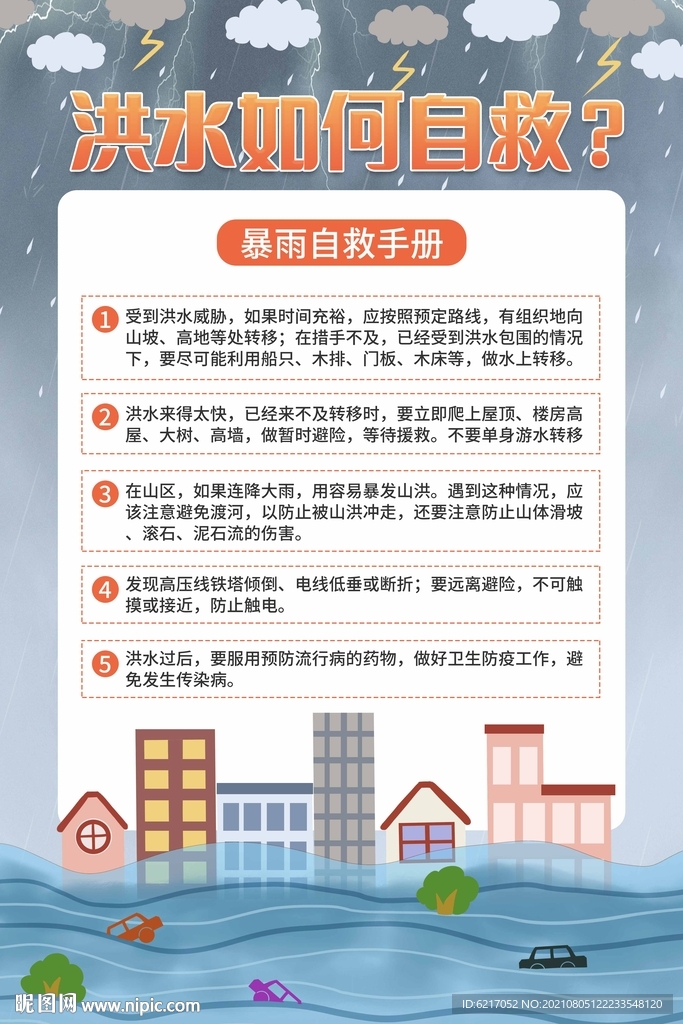 抗洪救援自救知识宣传