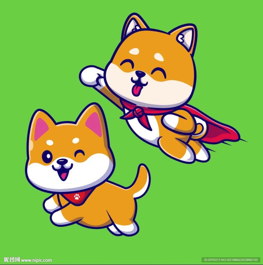 卡通柴犬