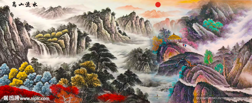 国画山水装饰挂画