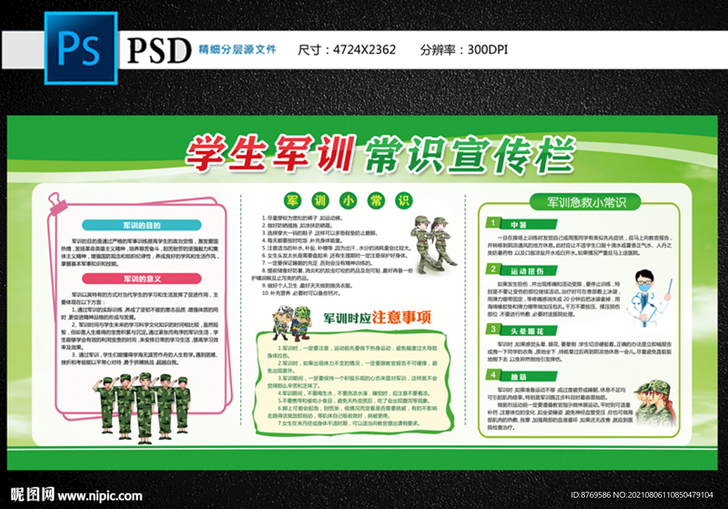 军训常识宣传栏