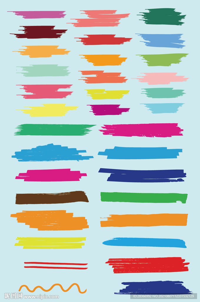 AI矢量彩色斑块墨迹