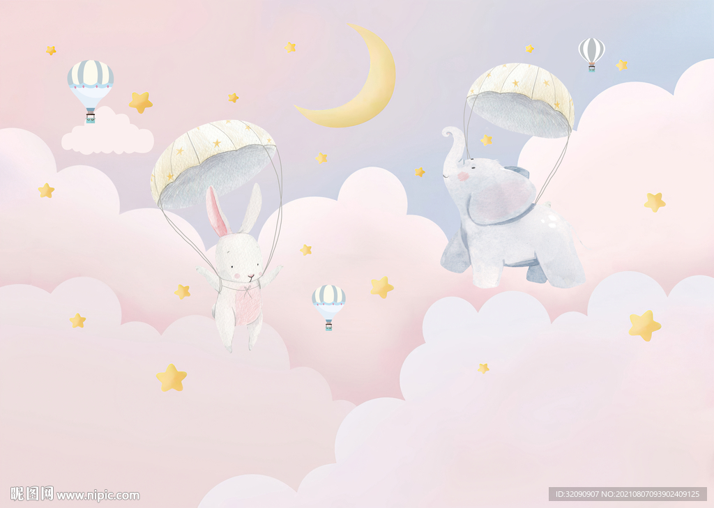 蓝天白云背景墙