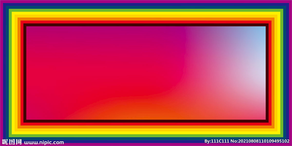 彩虹方框背景