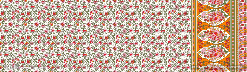 大牌花 数码印花