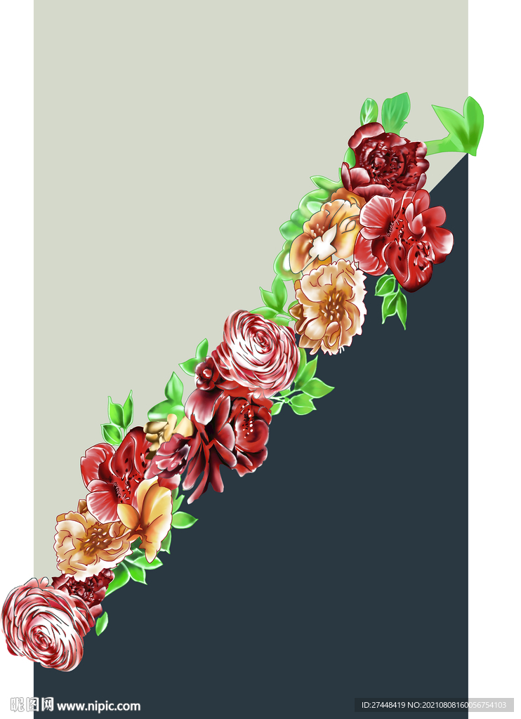 大牌女装 手绘花