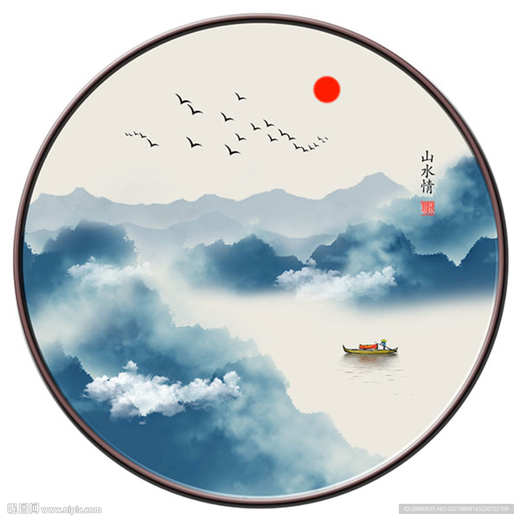 中式意境山水装饰画