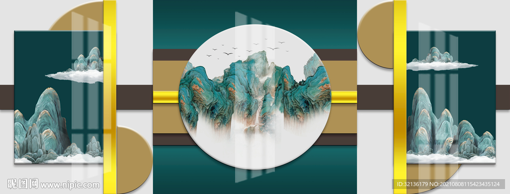 新中式山水装饰画