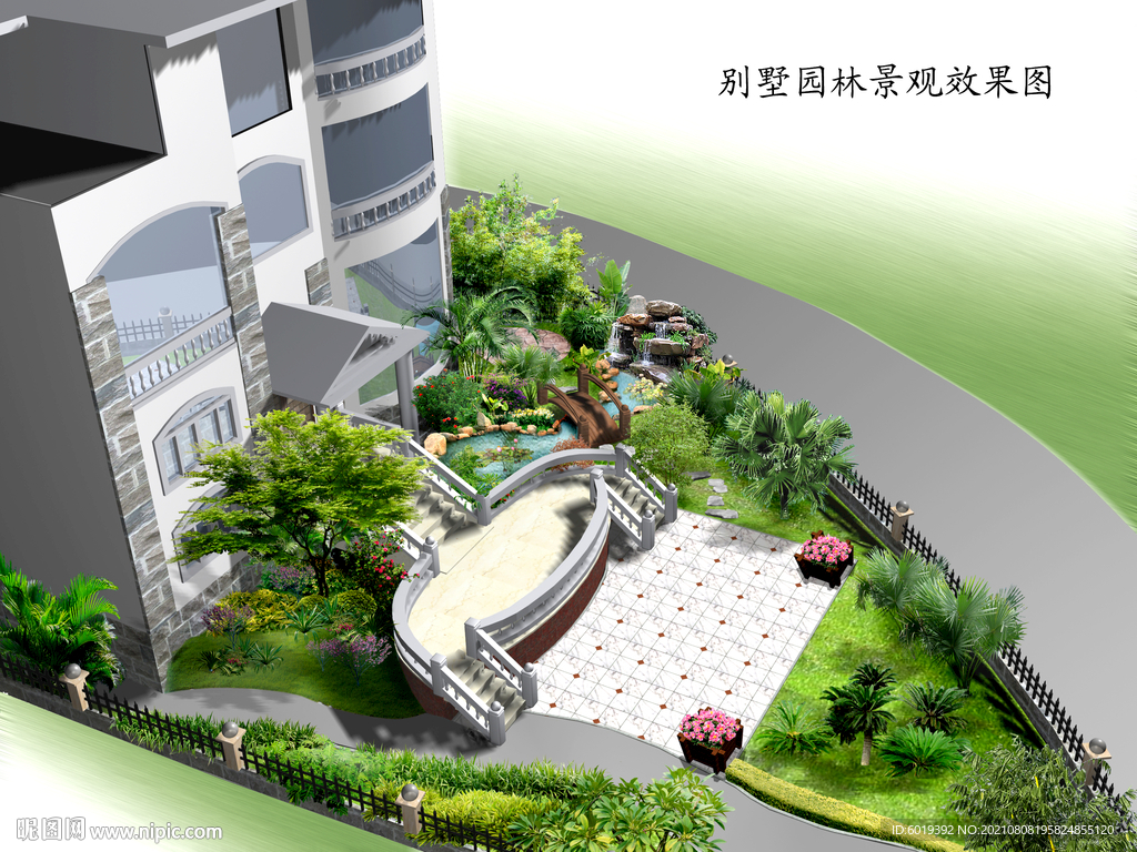 别墅 绿化 景观 庭院