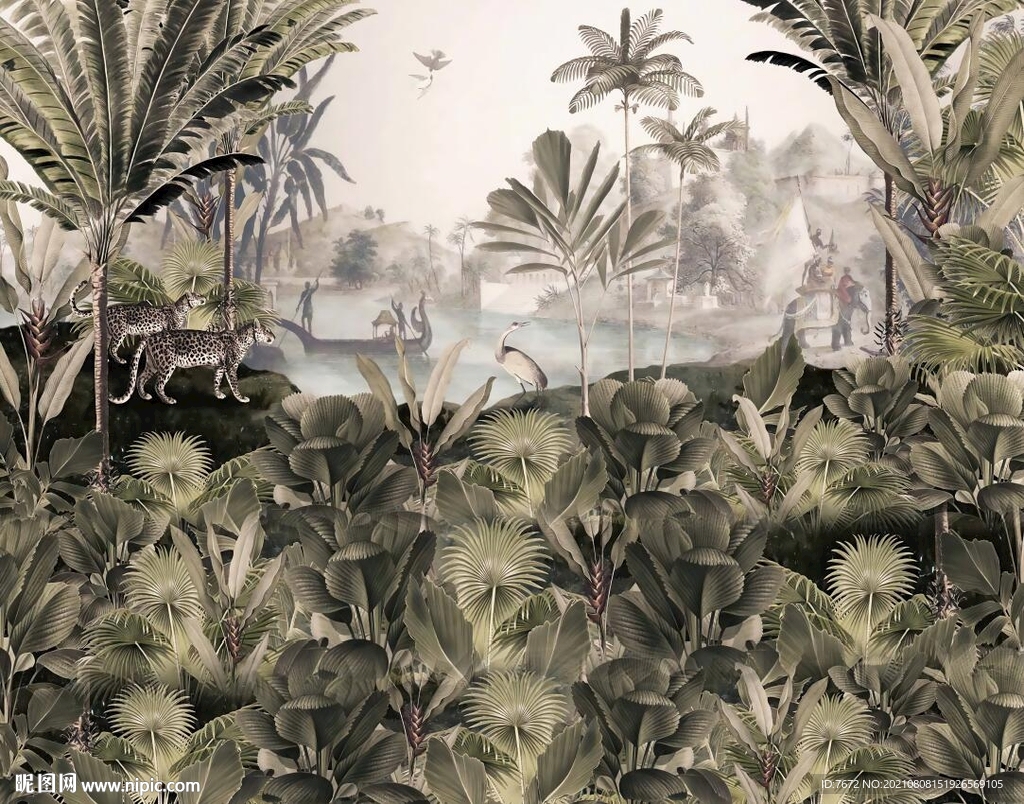 北欧丛林风情动物