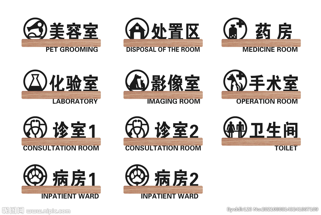 宠物美容诊所门牌