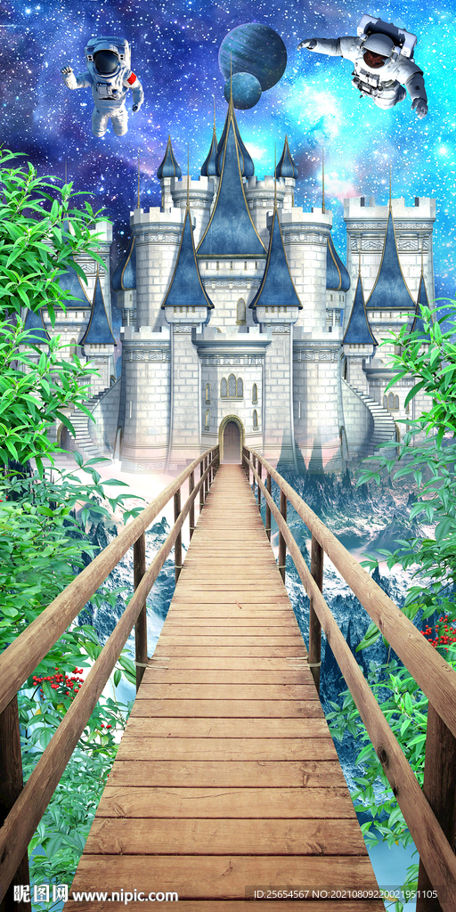 太空宇宙星球宇航员玄关