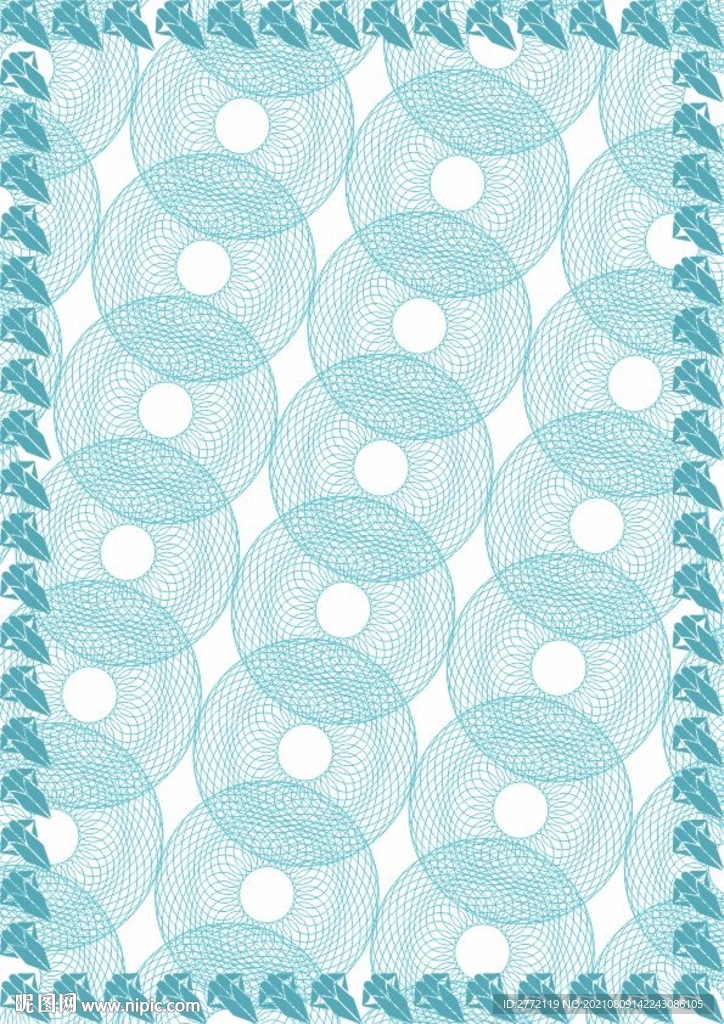 蓝雅别致 特色证书纹