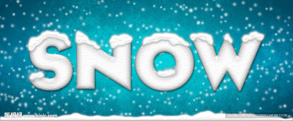 下雪效果特效字样机可换字