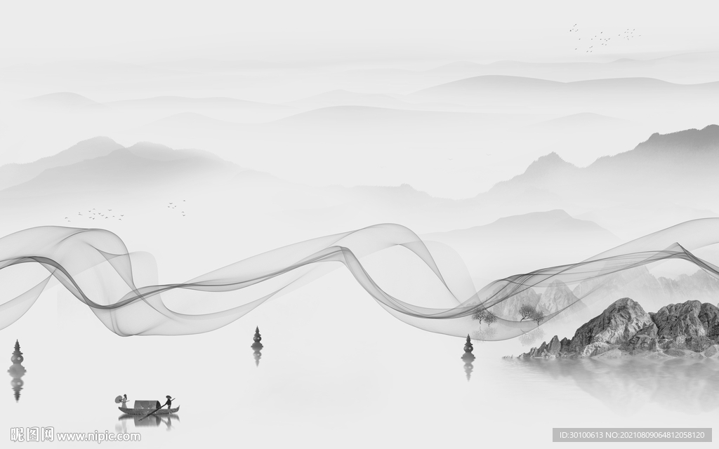 新款 高雅山水 TIF文件分层