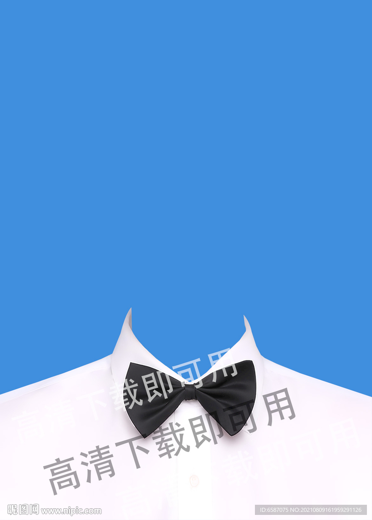 女士证件照衬衫领结衬衫图片