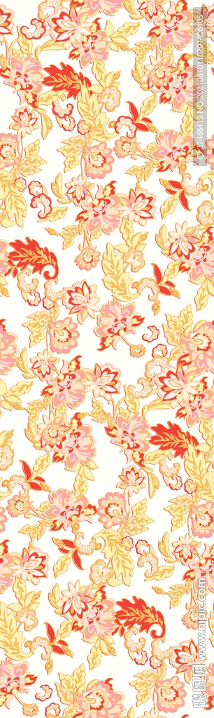 大牌花型 手绘花 乱花