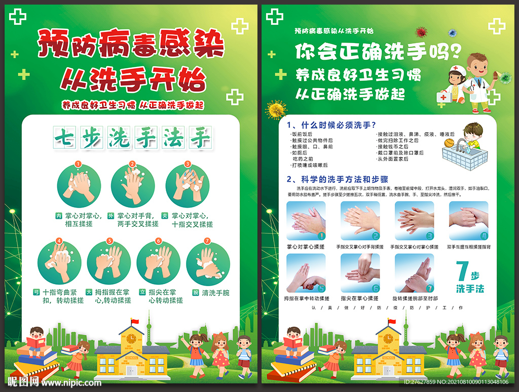 正确洗手七步法