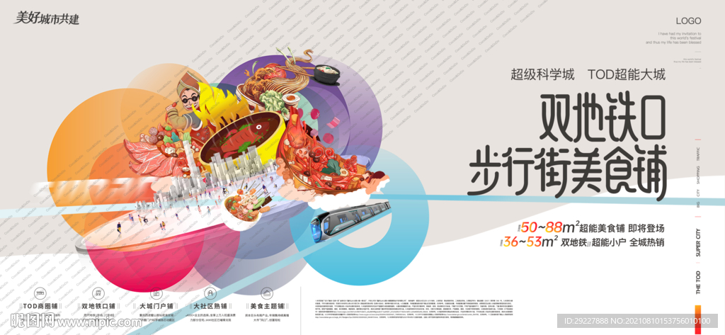 美食街 品质大城  大盘海报