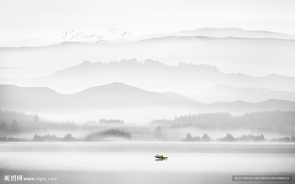 水墨山水画