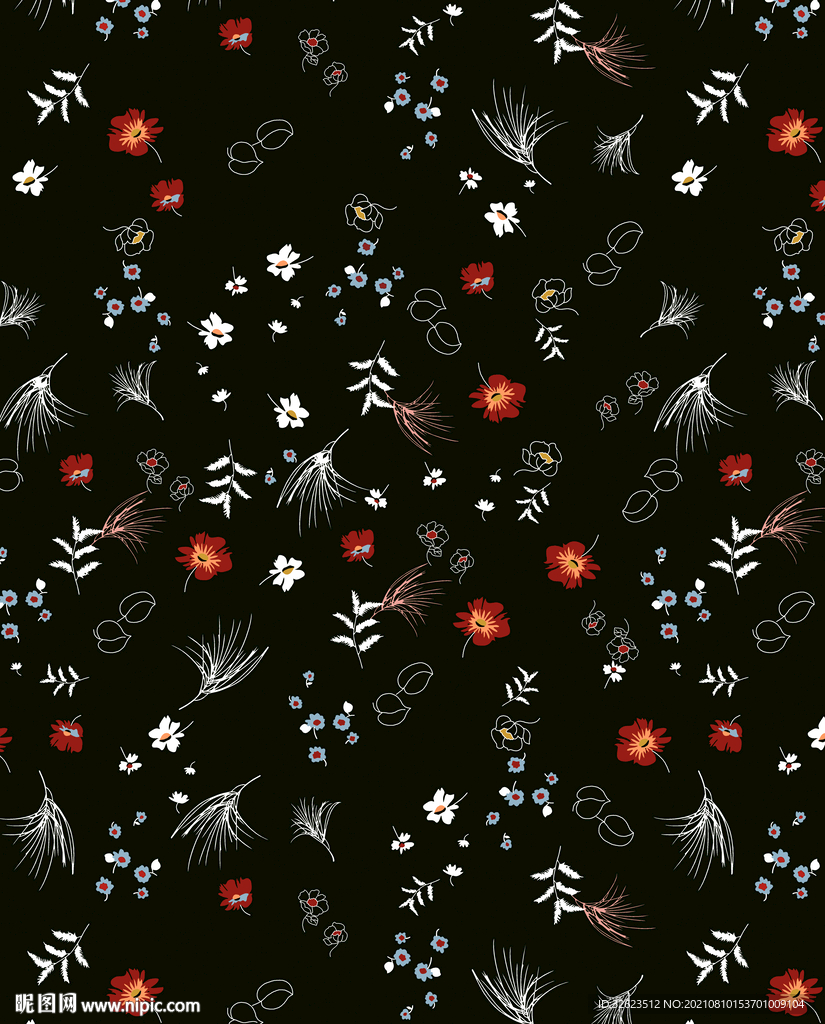 线条花 
