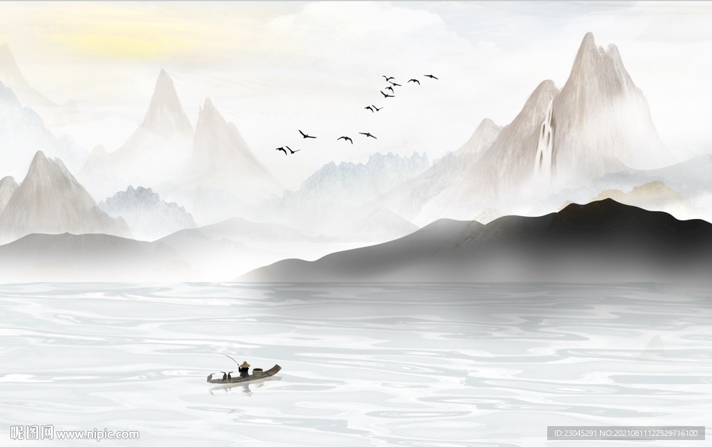 白日依山尽背景墙