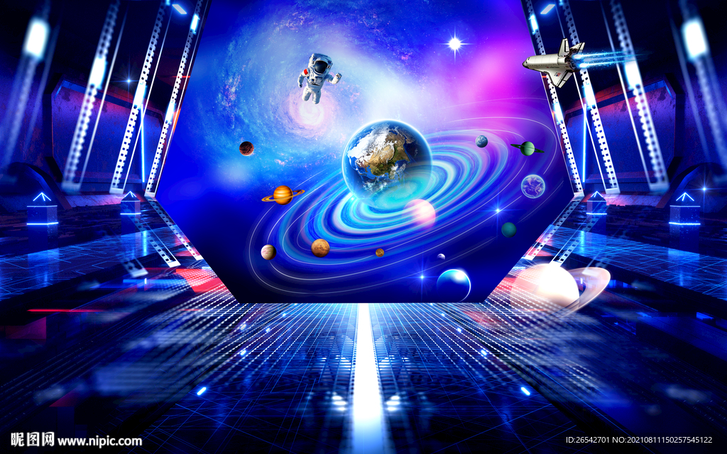 宇宙星空立体画