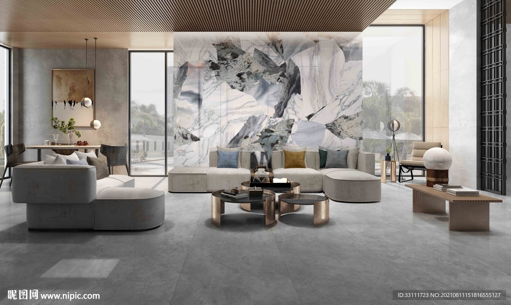 客厅仿古背景墙