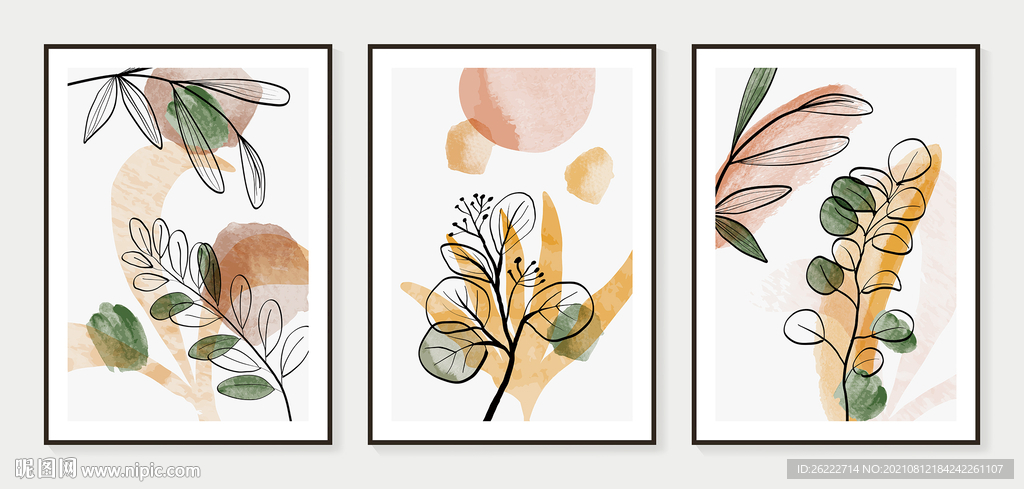 植物叶子装饰画