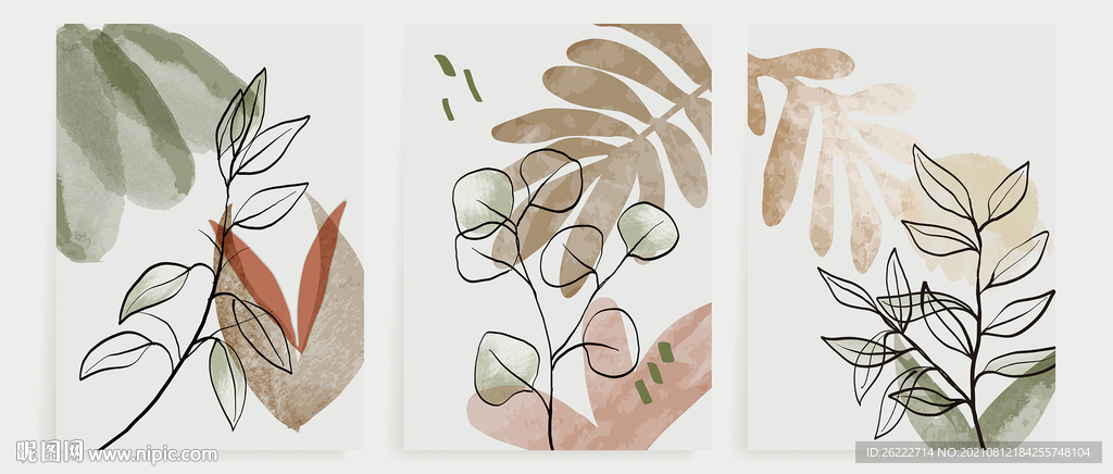植物叶子装饰画