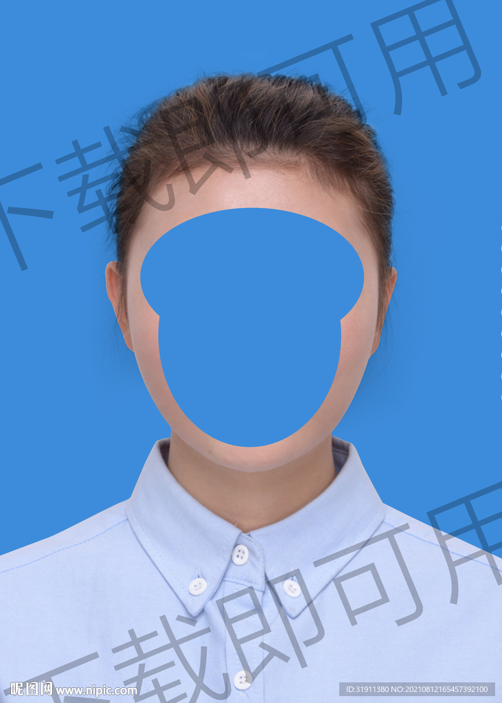 女生蓝色衬衫