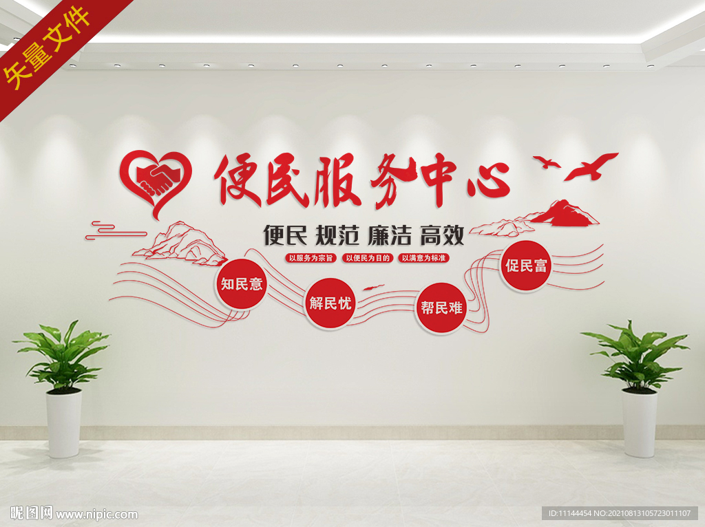 便民服务中心文化墙