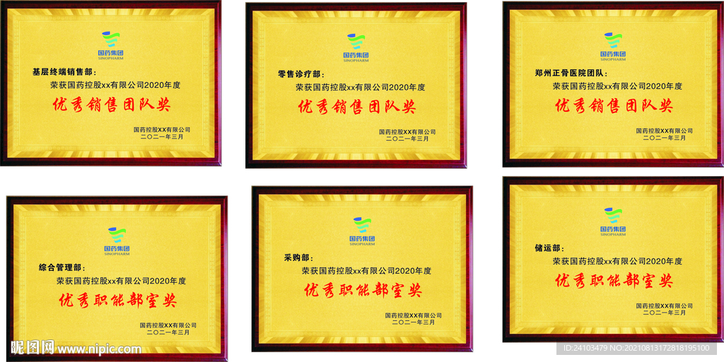 国药木托奖牌