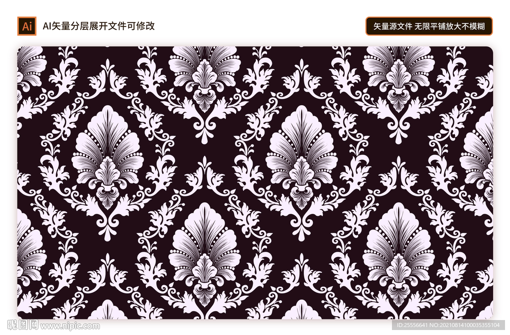 数码印花 欧式花纹
