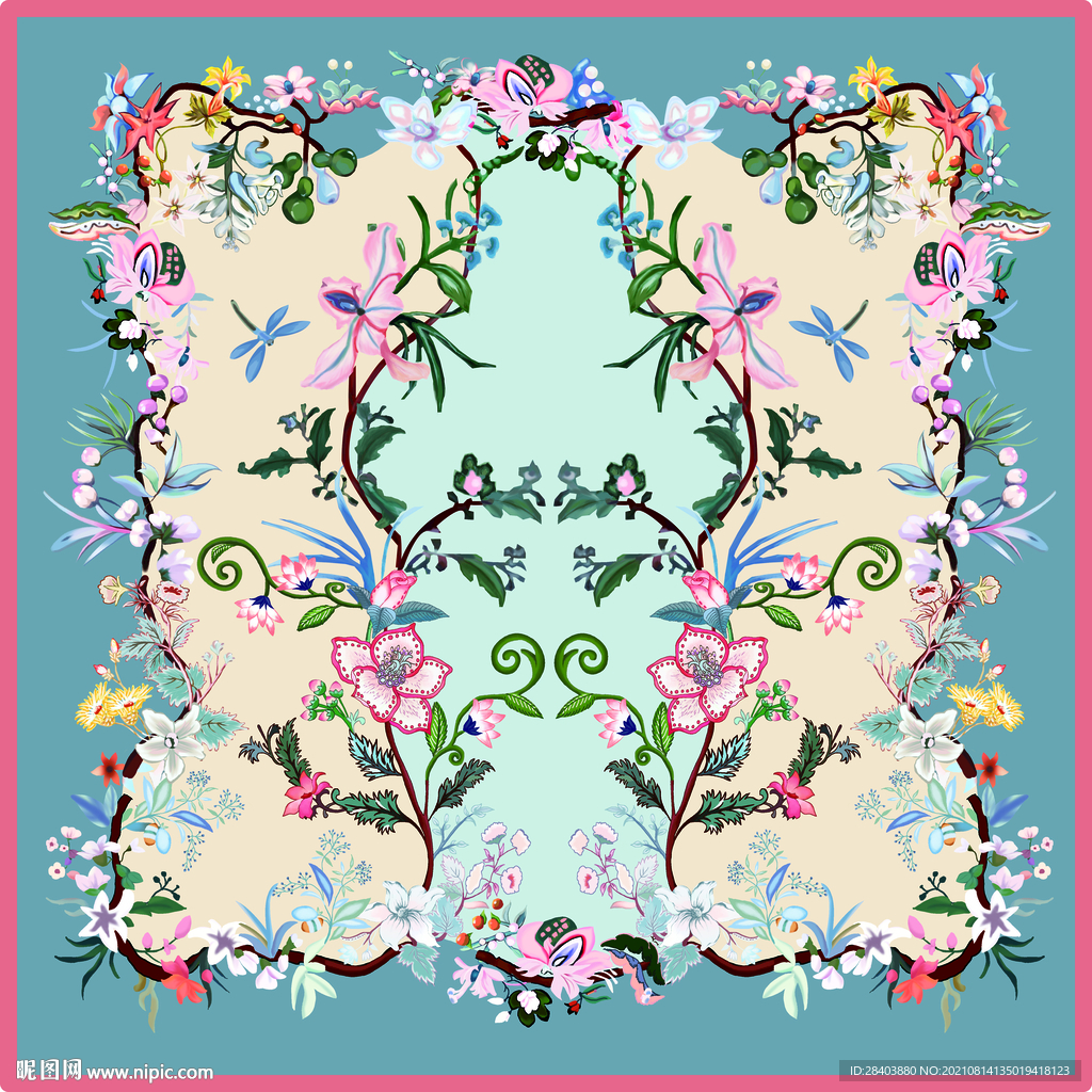 大牌  方巾  数码印花