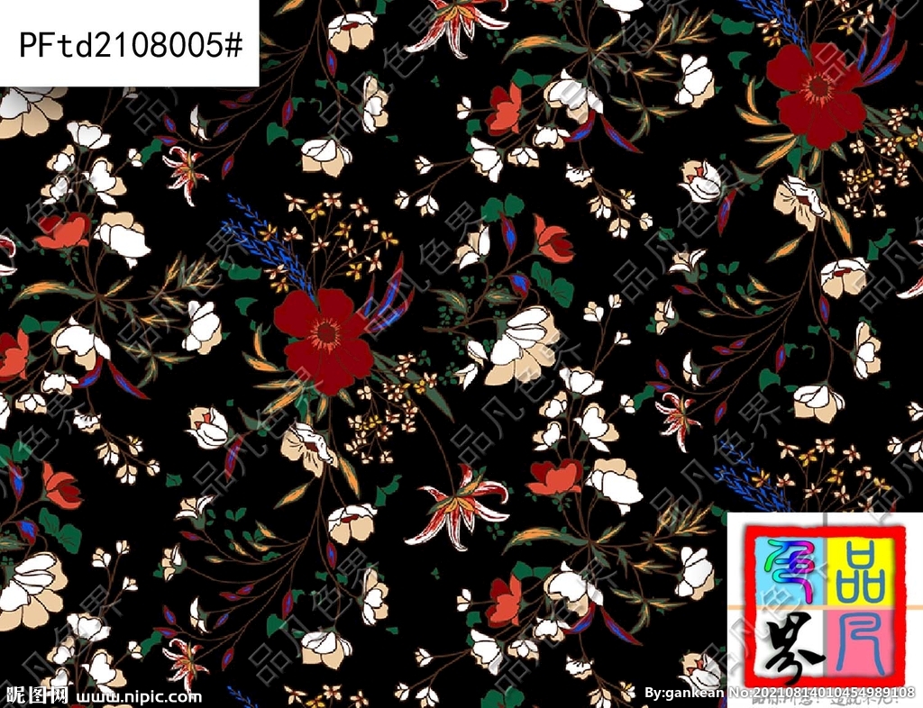 碎花 数码印花 精品设计 清爽