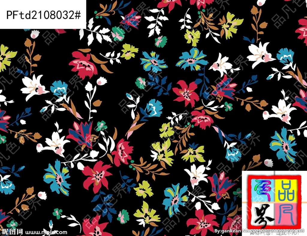 碎花 数码印花 精品设计 清爽