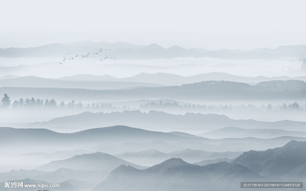 水墨山水画 