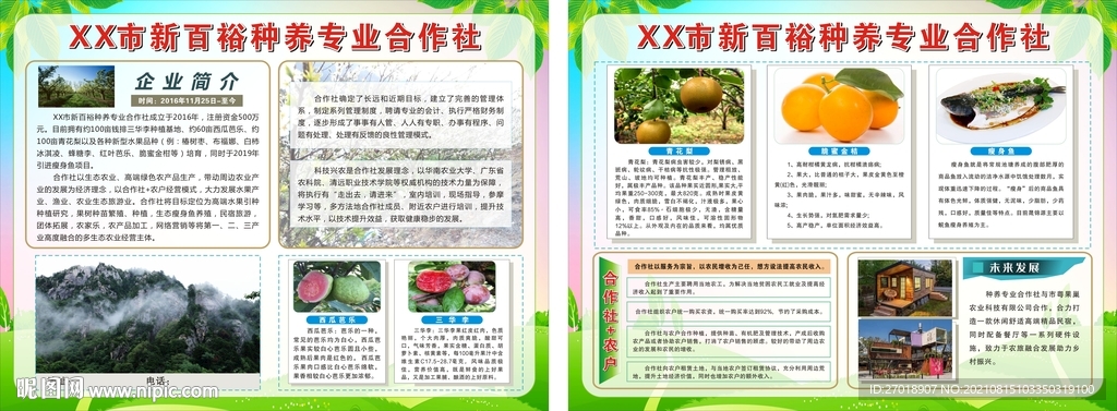 种养专业合作社展板