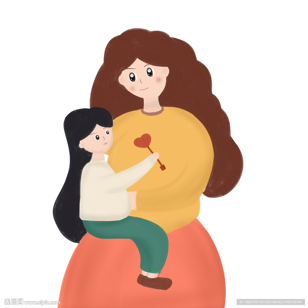 亲子时光-母子情|插画|儿童插画|妮小画 - 原创作品 - 站酷 (ZCOOL)