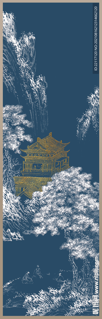 历代国画山水线稿