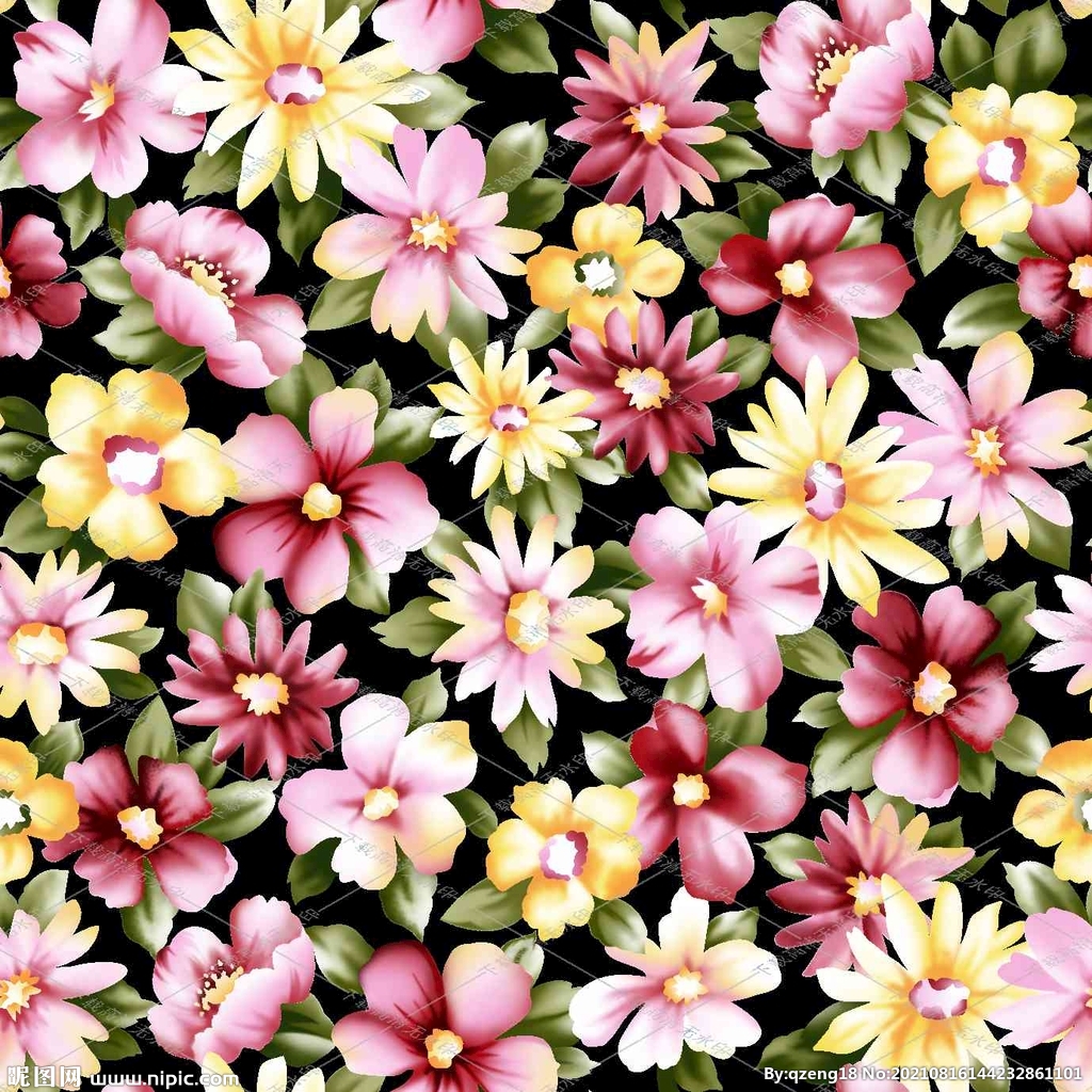 花朵 数码印花