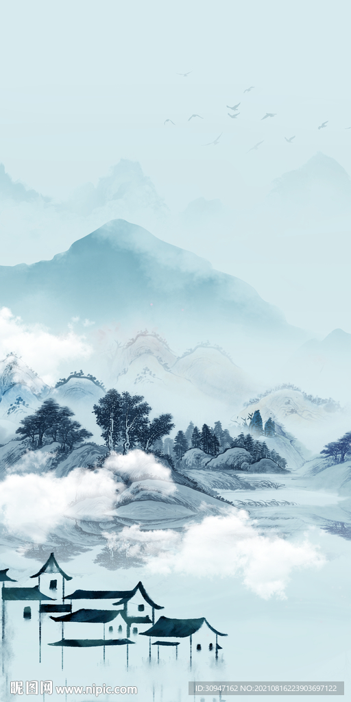 新中式新版玄关画 TIF分层