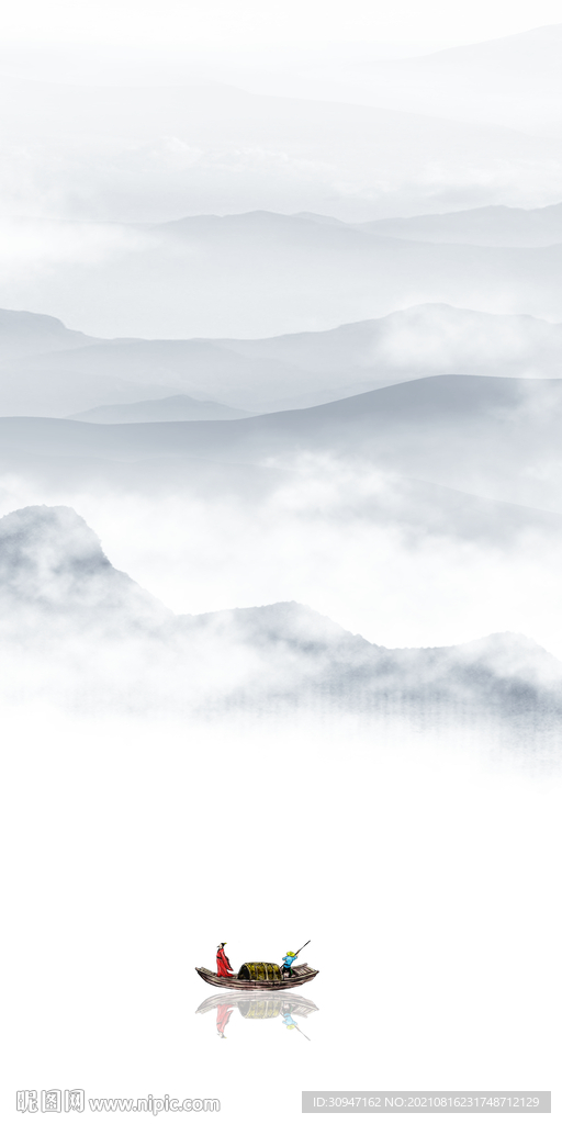意境 新玄关山水 文件分层图 