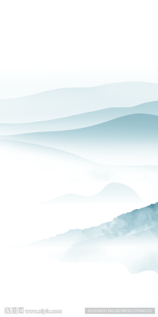 蓝色 新玄关山水 tif分层图