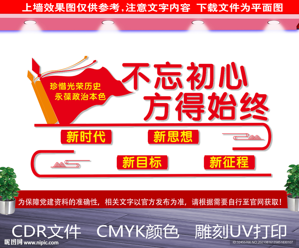 不忘初心文化墙