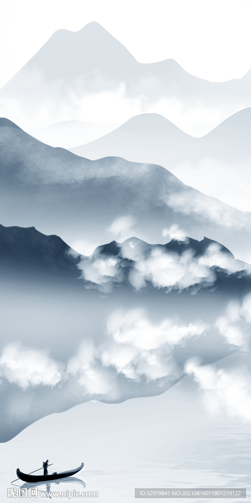 爆款 新山水画 TIF分层图 