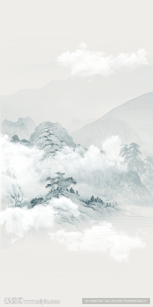 中式高端玄关画 TIF分层图