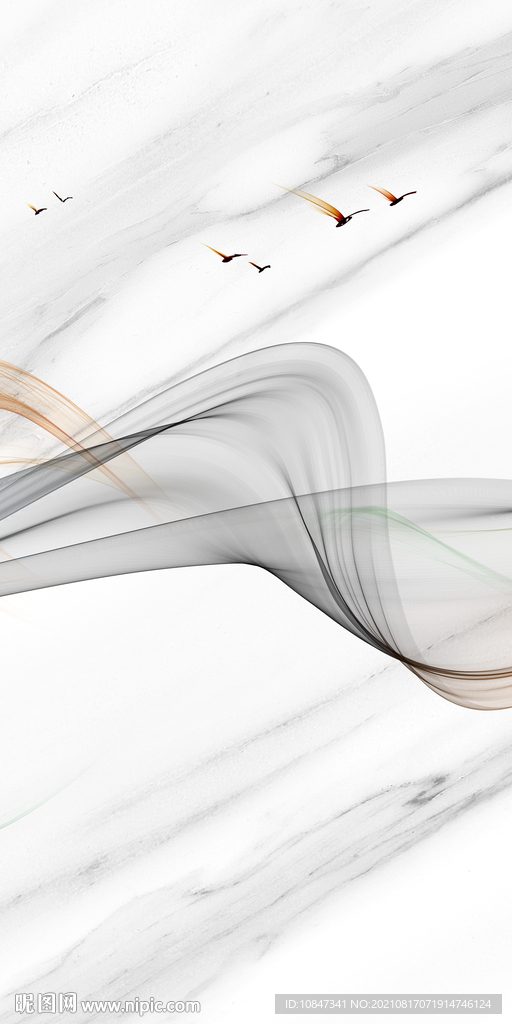 爵士白玄关画 TIF分层图